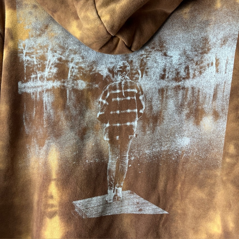 Taylor Swift Evermore Bleach Dyed Hoodie Right Where You Left Me Size L XL - Picture 3 of 8